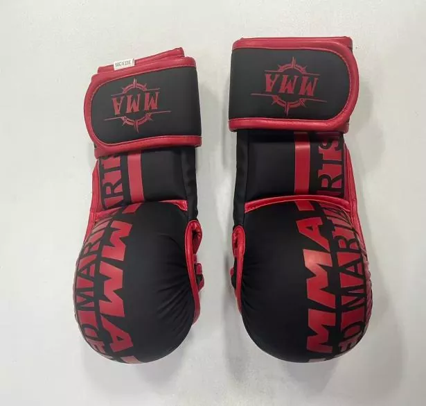 Boxing gloves and MMA gloves side by side for comparison